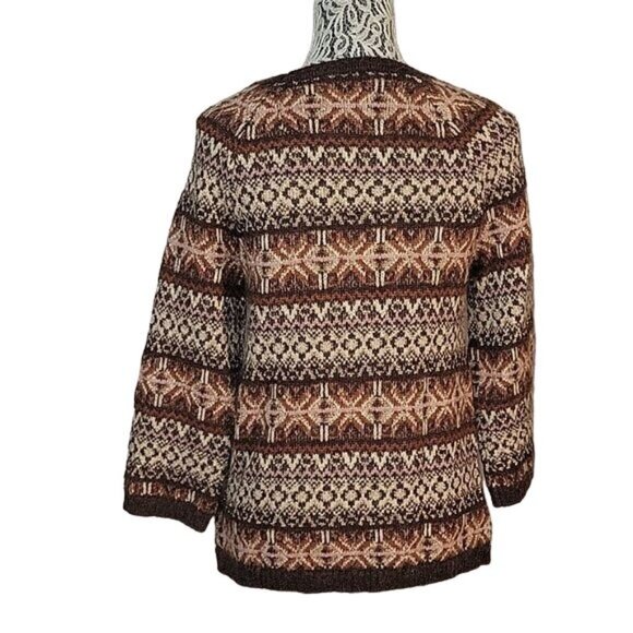 SOFT SURROUNDINGS Womens Fair Isle Pattern Pullover Sweater y2K 90's XS clueless - Picture 5 of 9